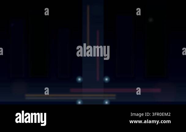 Abstract High-Tech Motion Background with Glowing Geometric Lines and ...