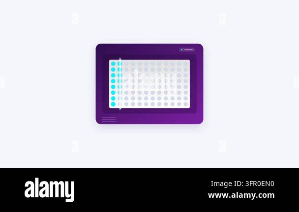Automated Laboratory Microplate Reader Icon with Indigo Gradient and ...
