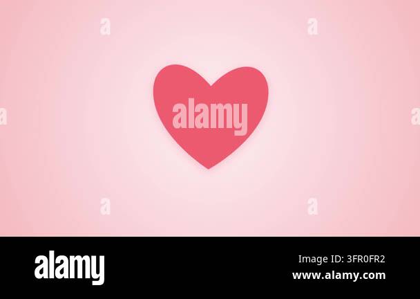 Pulsating Red Heart Icon with Dynamic EKG Sound Wave Animation on Soft ...