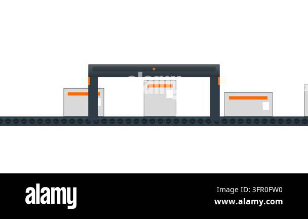 Image Computer Scannner Automated Logistics Dimensioning Gate with Laser Scanning Parcel Flow ...