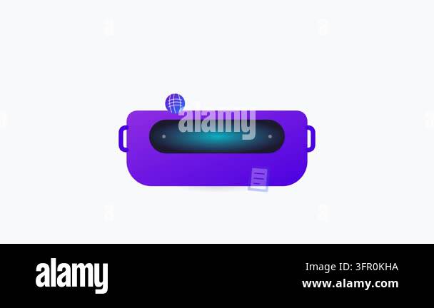 Virtual Reality Educational Headset Icon with Orbiting Knowledge ...