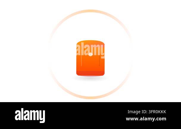 Industrial Vibration Sensor Icon with Orange to Red Gradient and ...