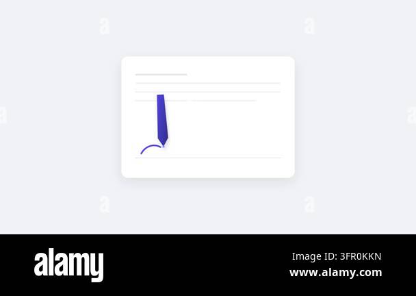 Stylized Digital Pen Icon Signing Document with Blue Gradient and ...