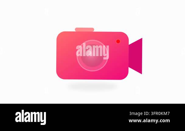 Live Streaming Camera Icon with Pulsing Recording Indicator and Soft ...