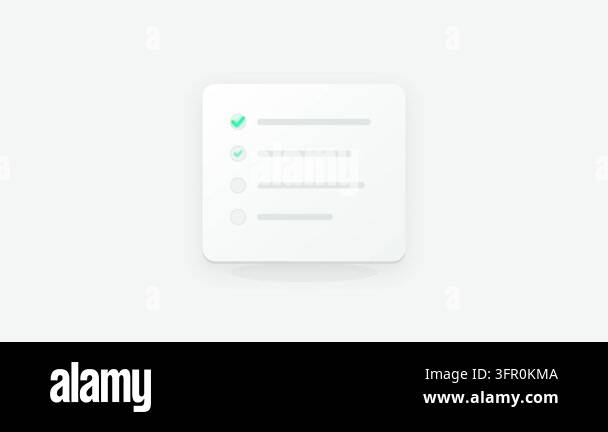 Animated Compliance Checklist Icon with Sequential Green Gradient ...