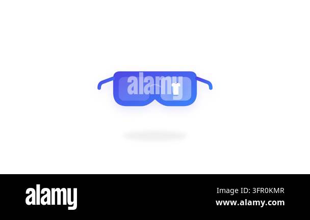 Augmented Reality Glasses Icon with Digital Clothing Interface Overlay ...