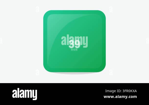 Rounded Smart Mirror Frame Icon with Glowing Incremental Size Digit ...