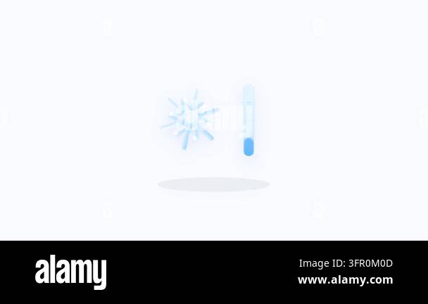 Stylized Snowflake Icon with Rising Blue Gradient Depth Level Indicator ...