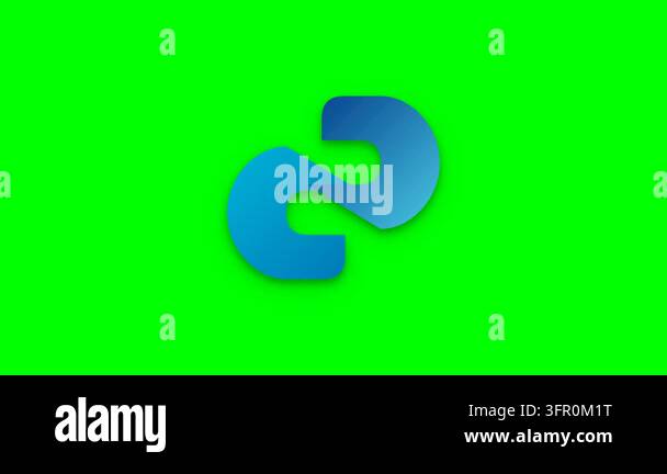 Abstract Handshake Icon with Teal Blue Gradient Shapes Meeting on Green ...