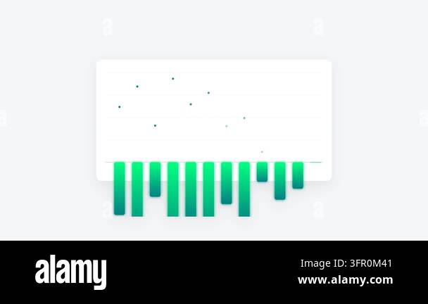 Genetic Data Sequencing Visualization with Glowing Teal and Green ...