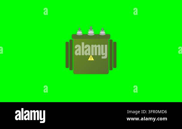 Industrial Electric Grid Transformer Box with Oscillating High Voltage ...