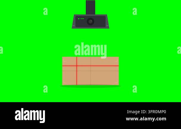 Image Computer Scannner Industrial Volumetric Package Scanner with Red Laser Measurement Sweep ...