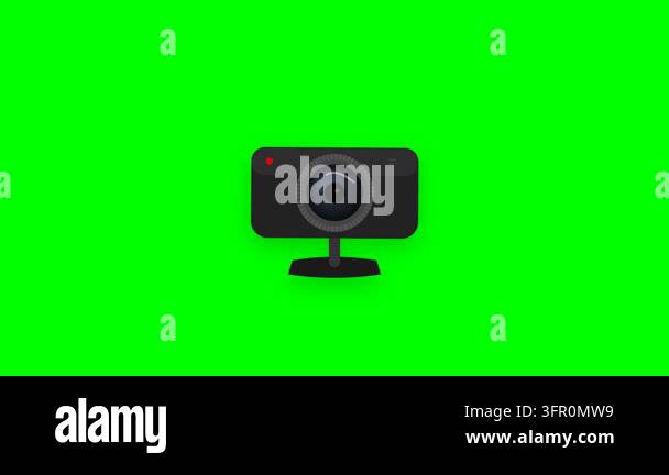 Professional Webcam Recording Icon with Adjusting Lens and Pulsing Red ...