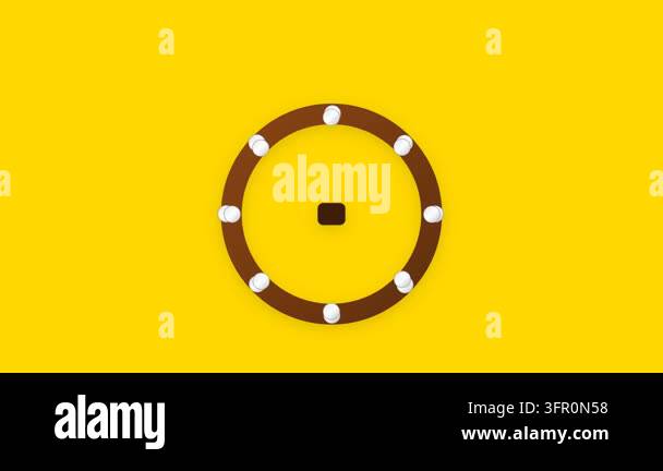 Percussion Musical Instrument Tambourine Flat Icon Animation Shaking ...