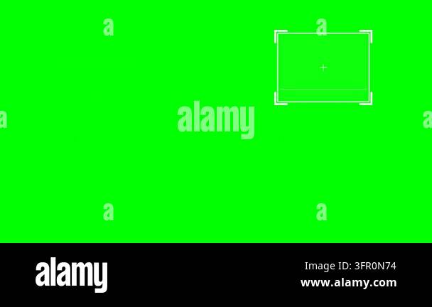 Image Computer Scannner White Highlight Box Frame Sliding and Scanning over Green Screen ...