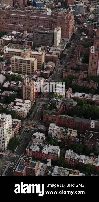 Vertical video: Aerial view of Manhattan, New York City, highlighting ...