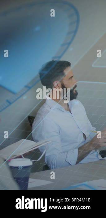 Notepad Clip Vector Vertical video: Seated man glancing down, writing notes for business ...