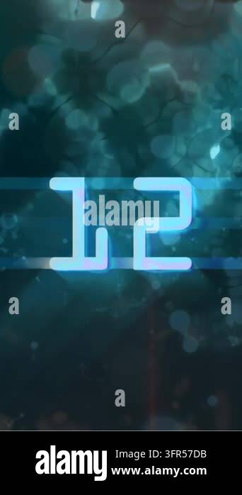 Comp Animated Background Animated countdown against digital animated blue background 4k Stock ...