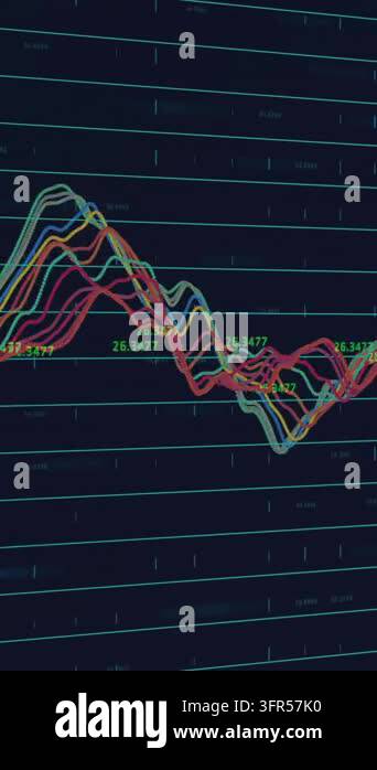File Processing Background Animation of data processing on black background. Global technology ...