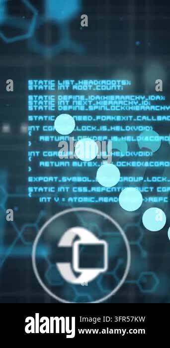 Digital communication icons over abstract network and data processing ...
