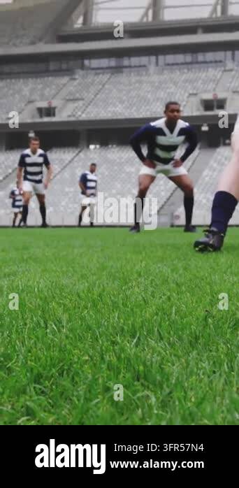 Animation of icons and data processing over diverse rugby players ...