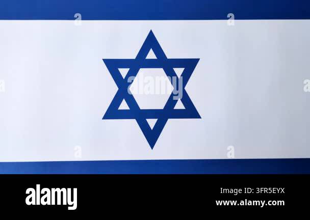 Israel, the Israeli flag as a symbol of national independence. The ...