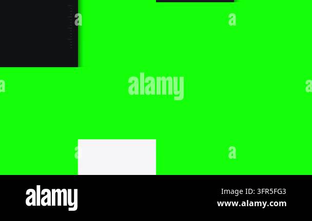 High contrast neon green and black rectangular blocks featuring ...
