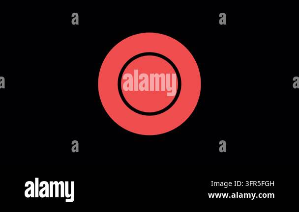 Animated set of red circular map markers and location pins with shadows ...