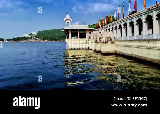 Udaipur, Rajasthan, India: 17 July 2026: Jag Mandir's white elephant ...