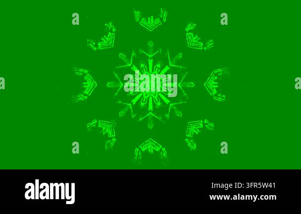 Abstract green pattern resembling snowflake design Stock Video Footage ...