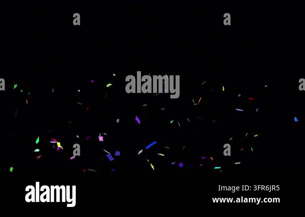 Colorful confetti falling against dark background Stock Video Footage ...