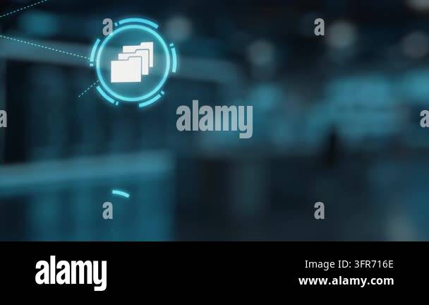 Data recovery icons show backup, data recovery process, and secure ...