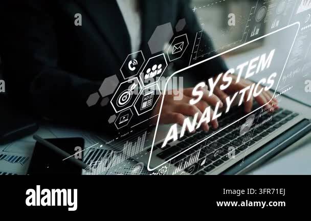 Professional Businessman Analyzing Data with System Analytics Interface ...