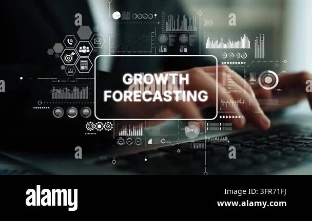 Business growth forecasting concept with data analysis charts and ...