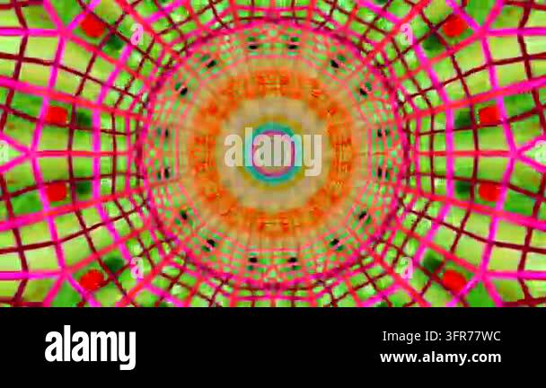 Colorful abstract pattern creating circular design with symmetry Stock ...