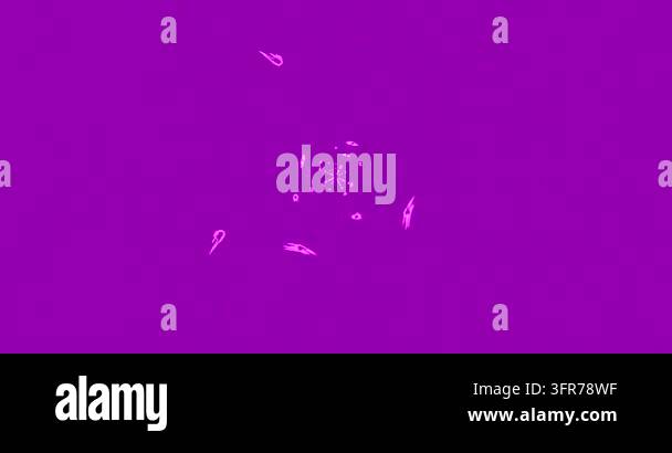Abstract shapes swirling in vibrant purple background creating patterns ...