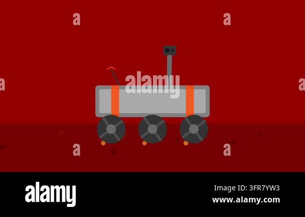Mars Rover Tags Mars Rover Robotic Exploration Vehicle Moving Across Red Planetary ...