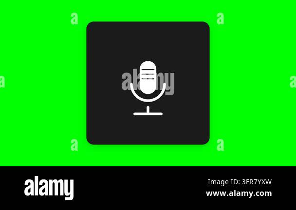 Professional Podcast Microphone Icon with Radiating Sound Waves on ...