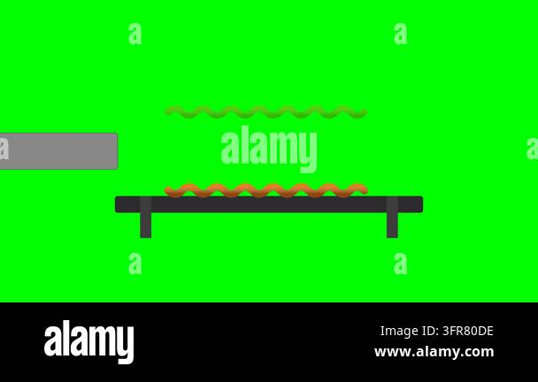 Inductive Cartoon Industrial Inductive Billet Heating Process with Copper Coil Helix and ...