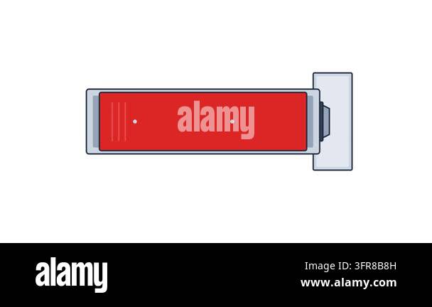 Mortise-Lock Panic Exit Device Mechanical Animation with Red Touch Pad ...