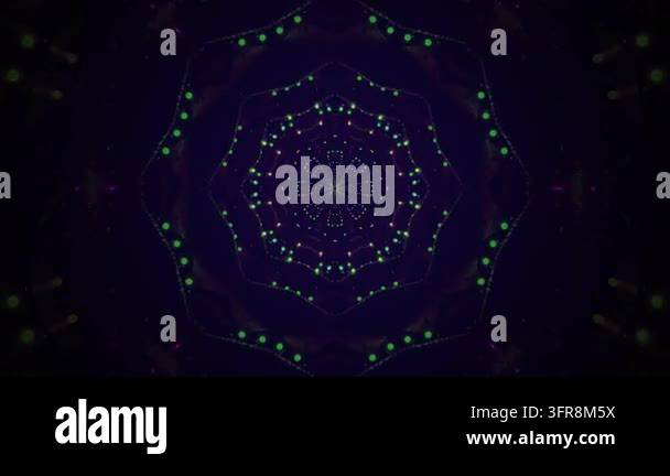 Abstract pattern featuring colorful lights and dark background Stock ...