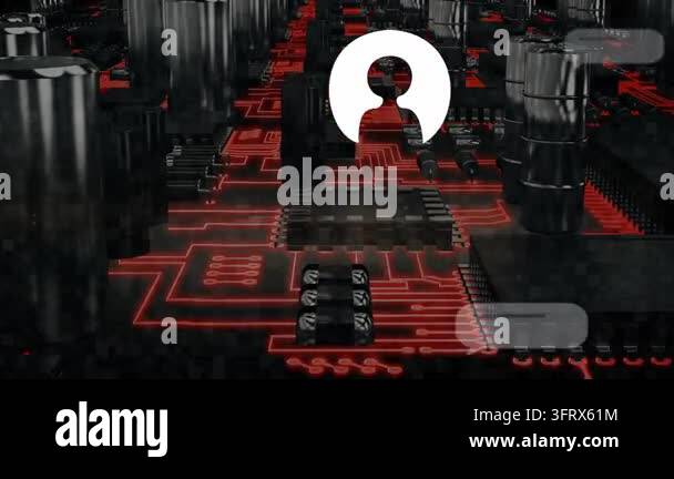 User icon appearing, initiating prompt revealing to ask chat bot, robot ...