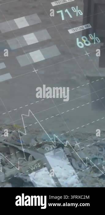 Statistics over lorry in rubbish disposal site. environment, global ...