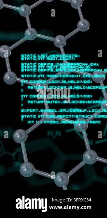 Molecular structure and chemical formulas, scientific data processing ...