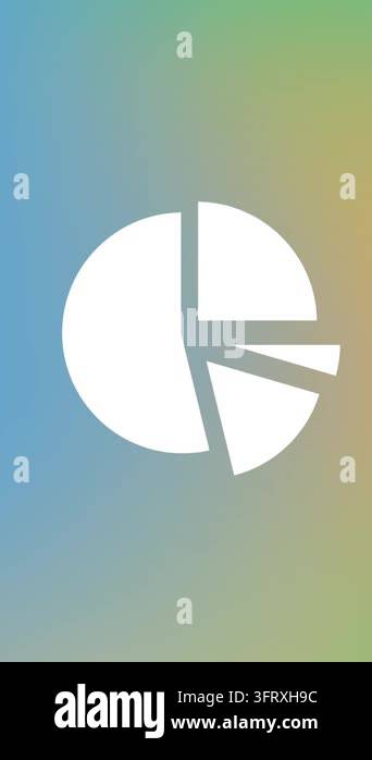 Animation of pie chart statistics over gradient background. Global ...