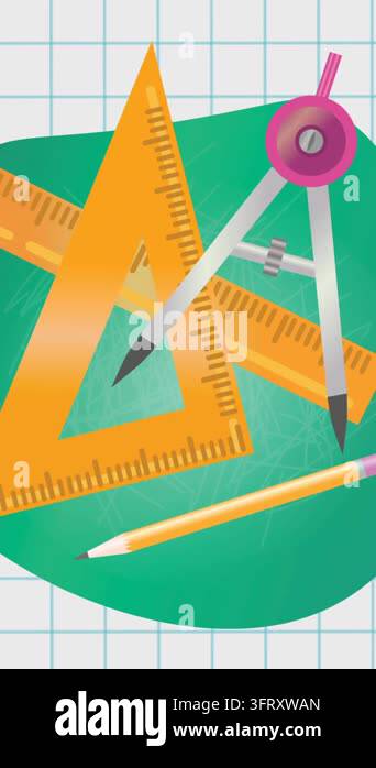 Animation of school items icons moving on white background. school ...