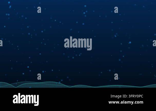 Abstract Blue Digital Sound Waves Background Stock Video Footage - Alamy