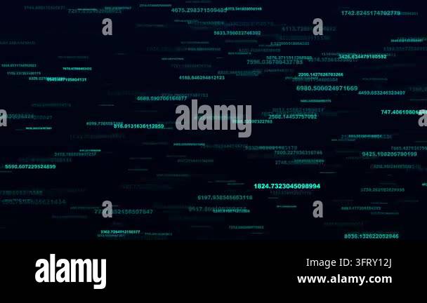 Futuristic Digital Data Flow with Hexagons and Numbers Background Stock ...