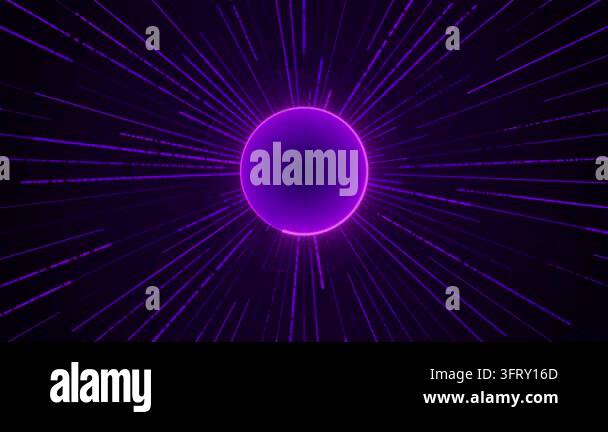 Violet circles pulse center digital space audio visualizers electronic ...