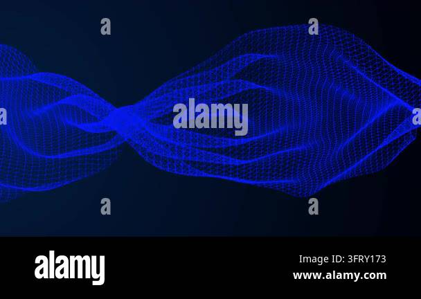 Glowing Blue Waves Data Abstract Background Stock Video Footage - Alamy